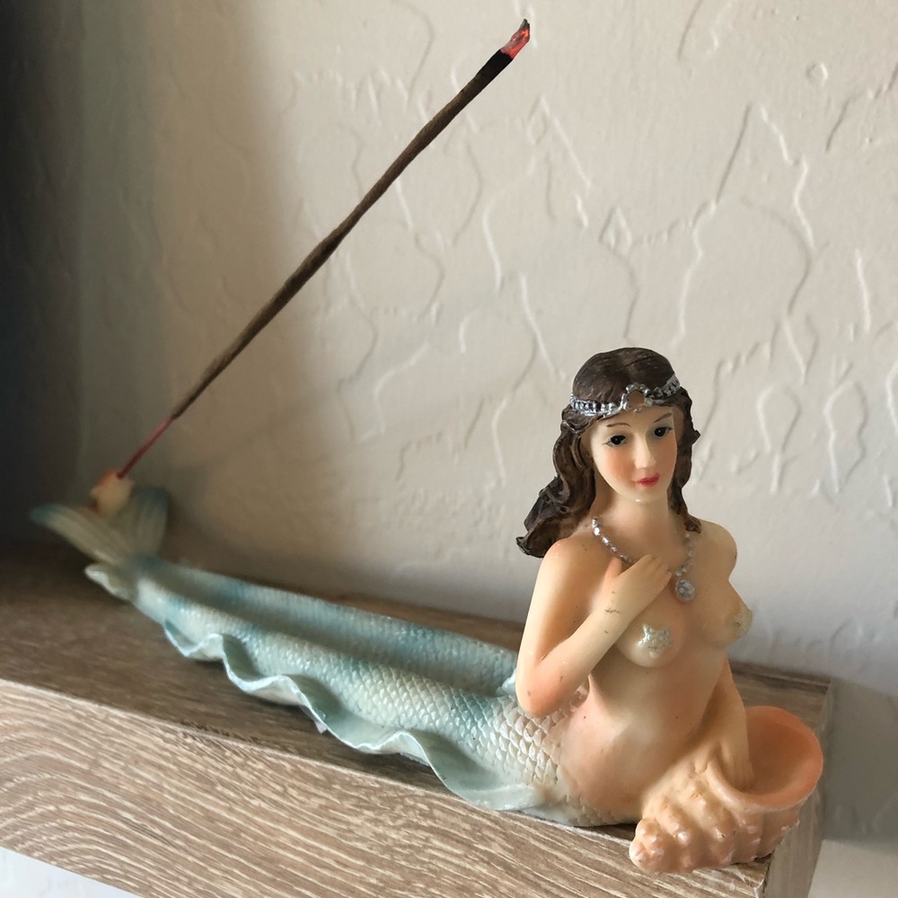 Ceramic Mermaid Incense Holder